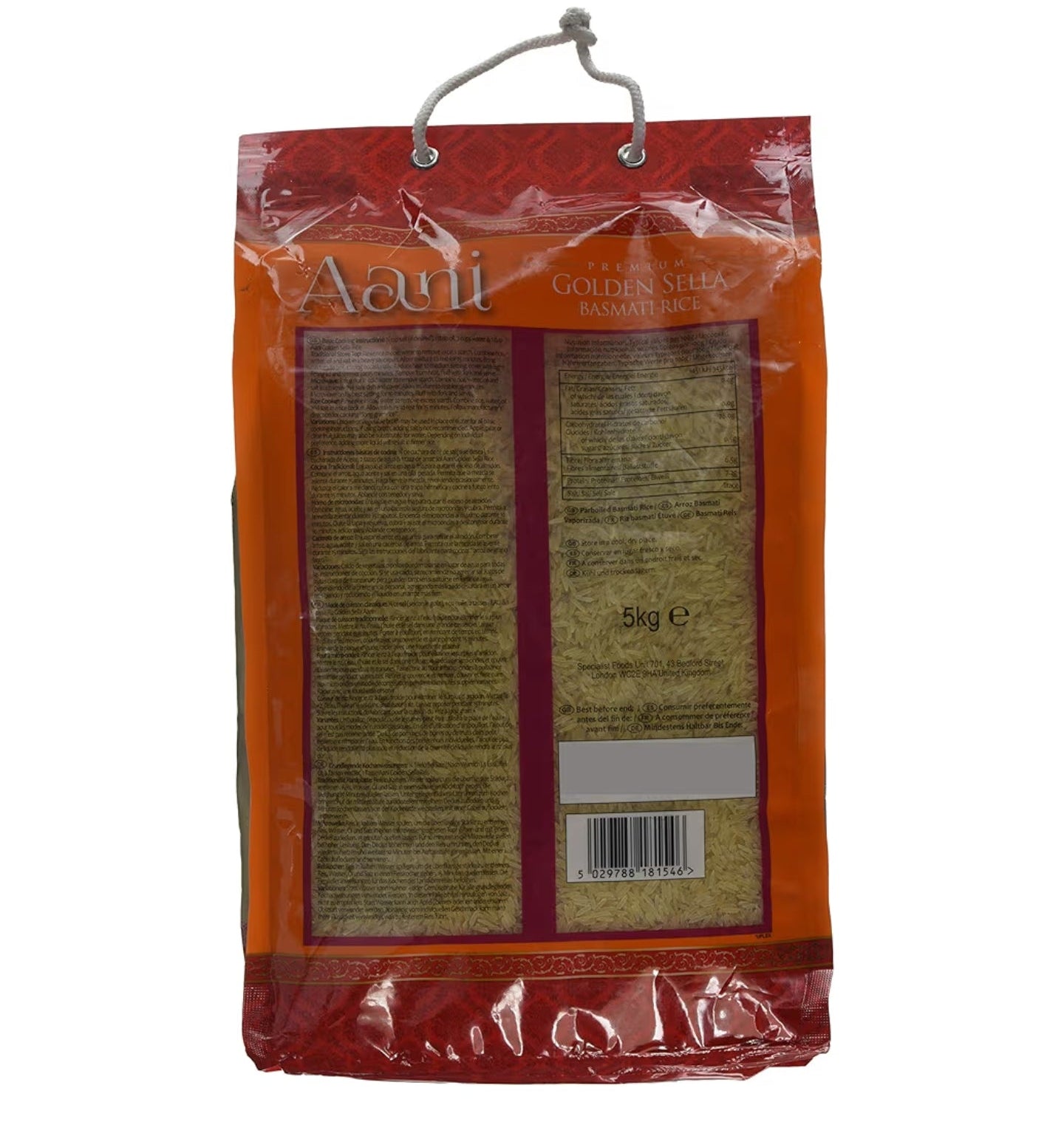 Anni Rice Golden Sella Basmati Rice - 5KG